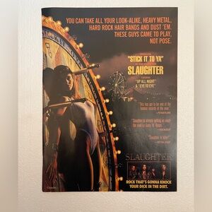 Slaughter ‘Stick It to Ya' Wall Art pinup - Black & Gold